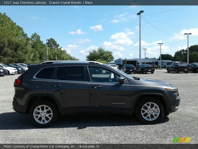 Granite Crystal Metallic / Black 2017 Jeep Cherokee Latitude