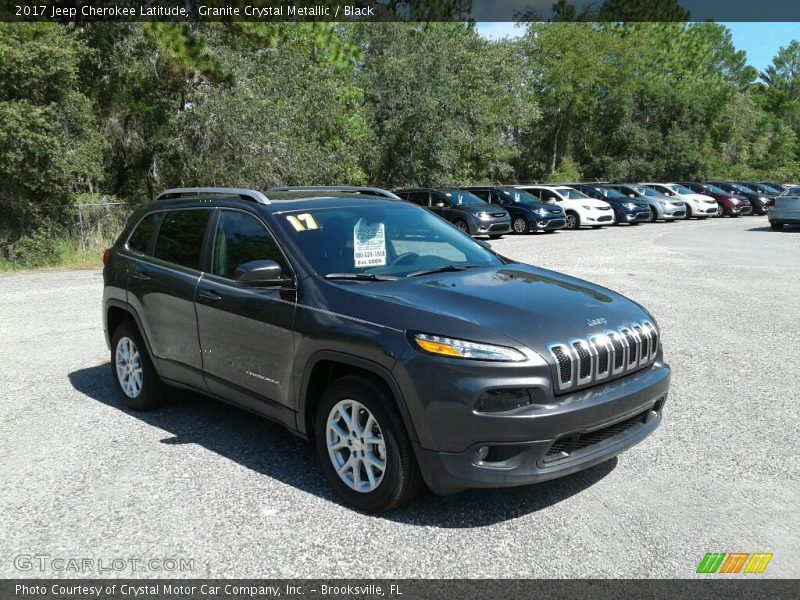 Granite Crystal Metallic / Black 2017 Jeep Cherokee Latitude