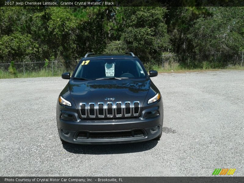 Granite Crystal Metallic / Black 2017 Jeep Cherokee Latitude
