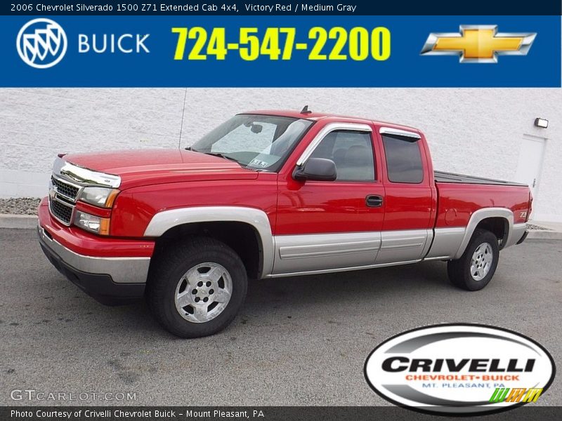 Victory Red / Medium Gray 2006 Chevrolet Silverado 1500 Z71 Extended Cab 4x4
