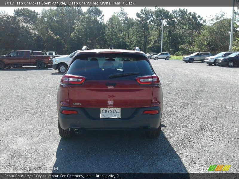 Deep Cherry Red Crystal Pearl / Black 2017 Jeep Cherokee Sport Altitude