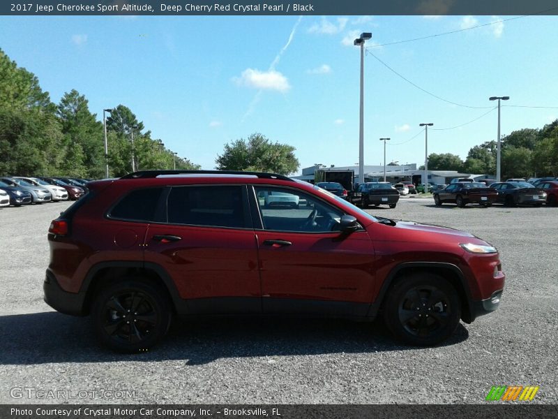 Deep Cherry Red Crystal Pearl / Black 2017 Jeep Cherokee Sport Altitude