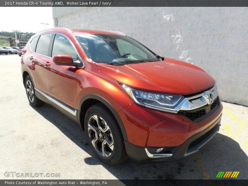 Molten Lava Pearl / Ivory 2017 Honda CR-V Touring AWD