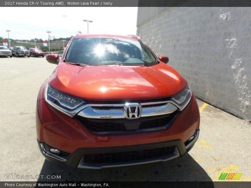 Molten Lava Pearl / Ivory 2017 Honda CR-V Touring AWD