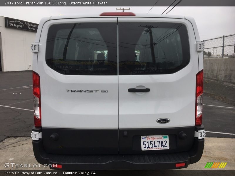 Oxford White / Pewter 2017 Ford Transit Van 150 LR Long