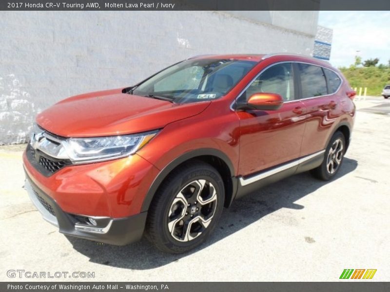 Molten Lava Pearl / Ivory 2017 Honda CR-V Touring AWD
