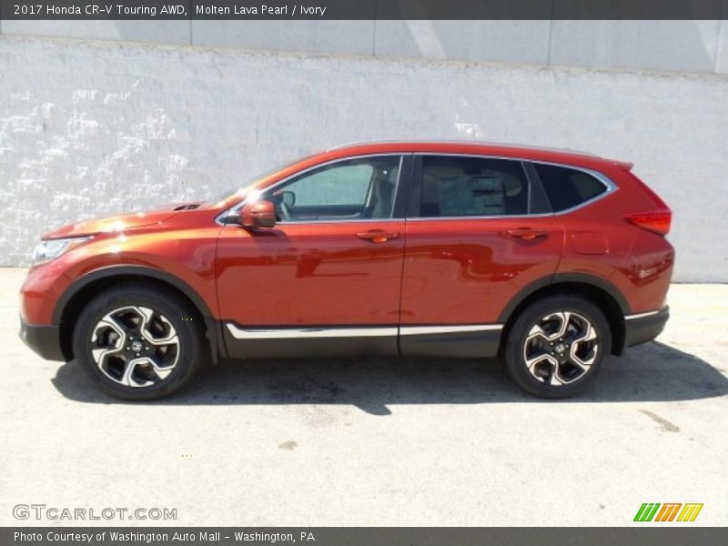 Molten Lava Pearl / Ivory 2017 Honda CR-V Touring AWD