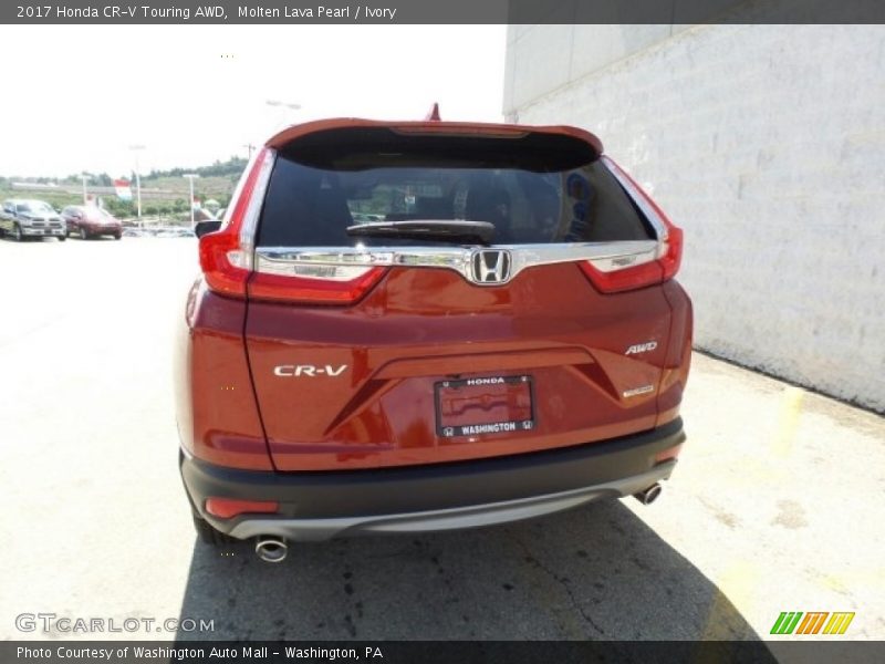 Molten Lava Pearl / Ivory 2017 Honda CR-V Touring AWD