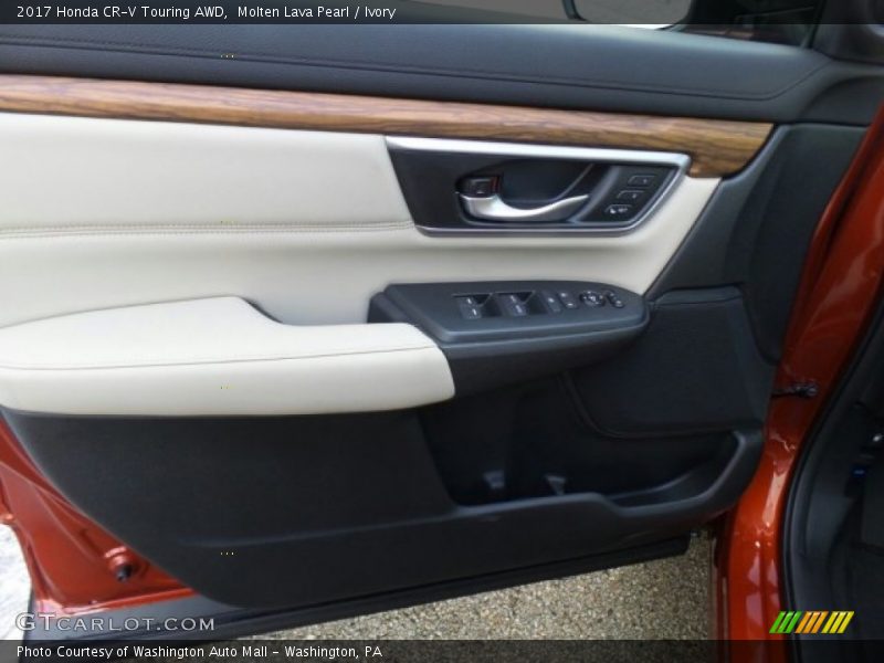 Molten Lava Pearl / Ivory 2017 Honda CR-V Touring AWD