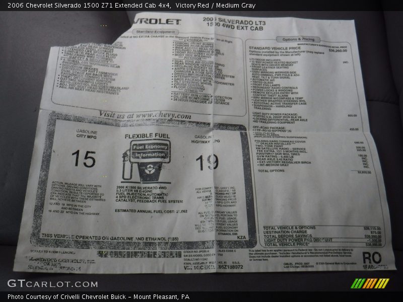 Victory Red / Medium Gray 2006 Chevrolet Silverado 1500 Z71 Extended Cab 4x4