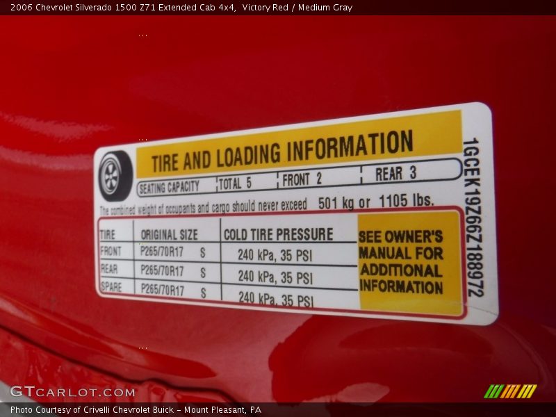 Victory Red / Medium Gray 2006 Chevrolet Silverado 1500 Z71 Extended Cab 4x4