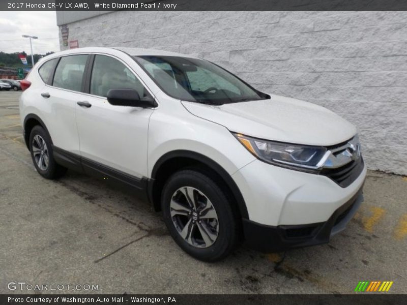 White Diamond Pearl / Ivory 2017 Honda CR-V LX AWD