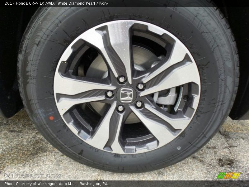White Diamond Pearl / Ivory 2017 Honda CR-V LX AWD