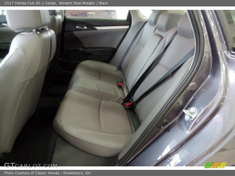 Modern Steel Metallic / Black 2017 Honda Civic EX-L Sedan