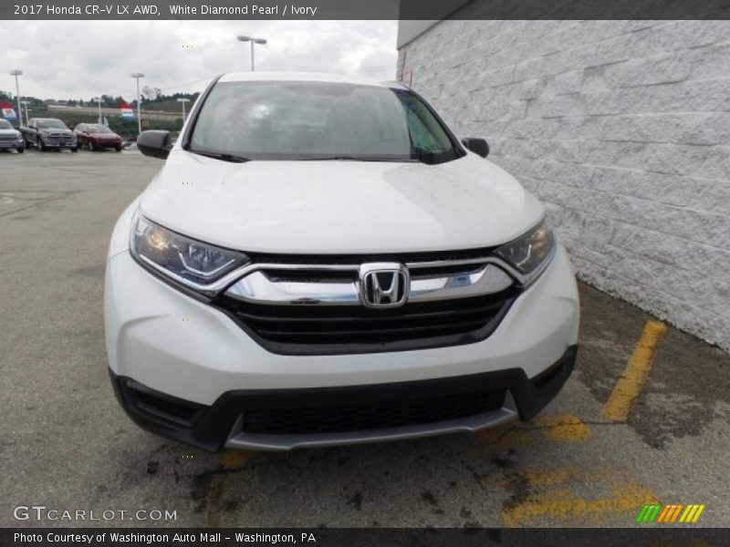 White Diamond Pearl / Ivory 2017 Honda CR-V LX AWD