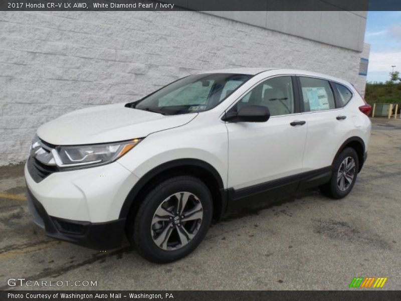 White Diamond Pearl / Ivory 2017 Honda CR-V LX AWD