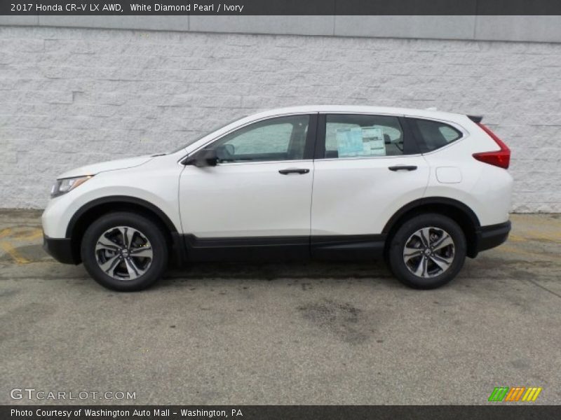 White Diamond Pearl / Ivory 2017 Honda CR-V LX AWD