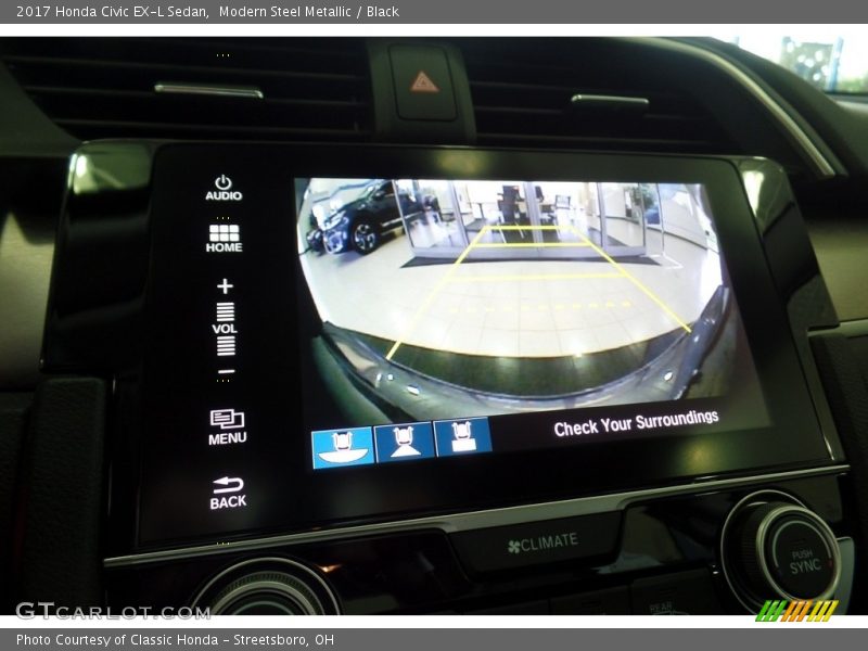 Modern Steel Metallic / Black 2017 Honda Civic EX-L Sedan