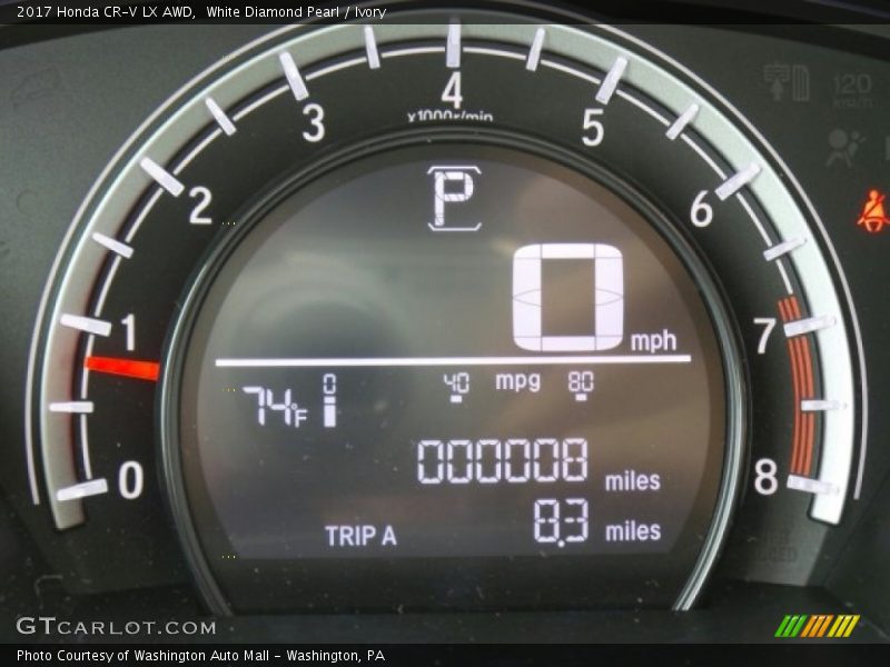 White Diamond Pearl / Ivory 2017 Honda CR-V LX AWD