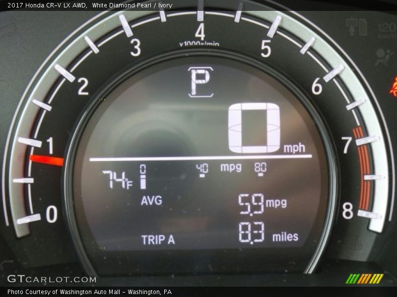 White Diamond Pearl / Ivory 2017 Honda CR-V LX AWD