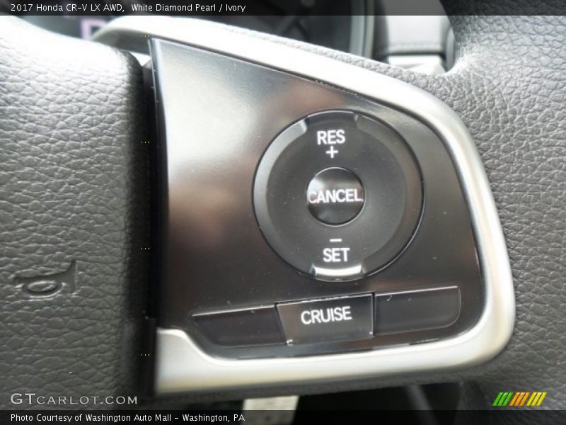 White Diamond Pearl / Ivory 2017 Honda CR-V LX AWD