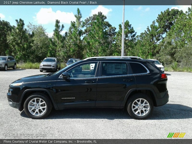 Diamond Black Crystal Pearl / Black 2017 Jeep Cherokee Latitude