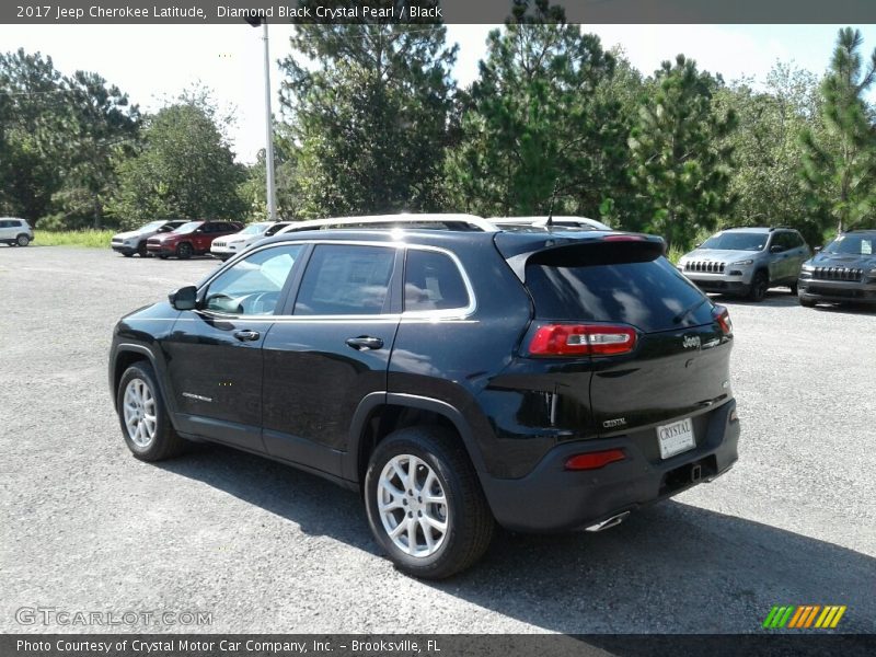 Diamond Black Crystal Pearl / Black 2017 Jeep Cherokee Latitude