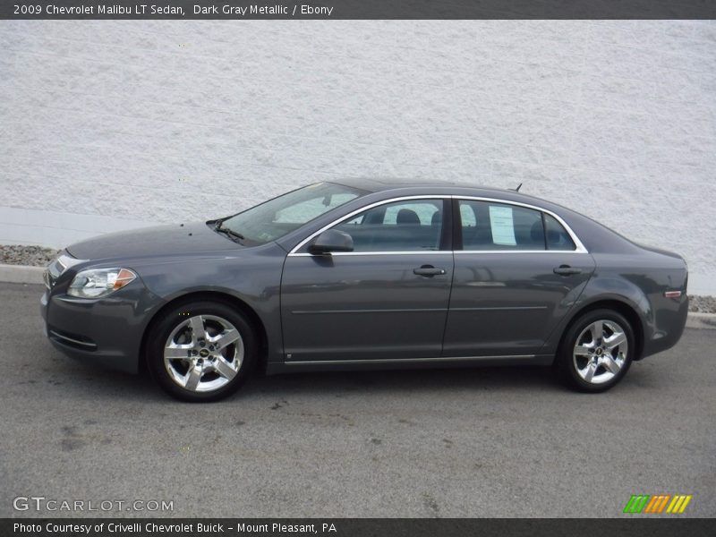 Dark Gray Metallic / Ebony 2009 Chevrolet Malibu LT Sedan