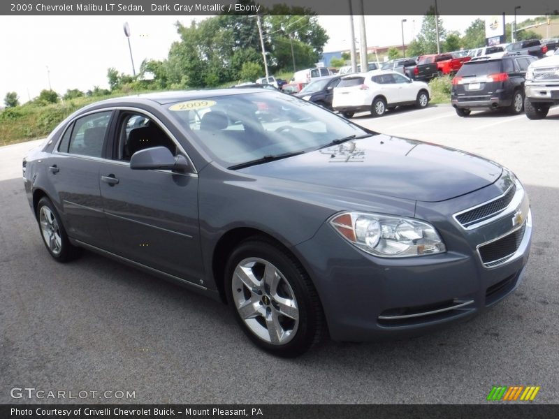 Dark Gray Metallic / Ebony 2009 Chevrolet Malibu LT Sedan