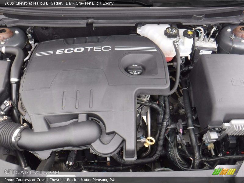 Dark Gray Metallic / Ebony 2009 Chevrolet Malibu LT Sedan