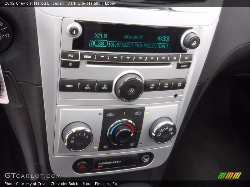 Dark Gray Metallic / Ebony 2009 Chevrolet Malibu LT Sedan