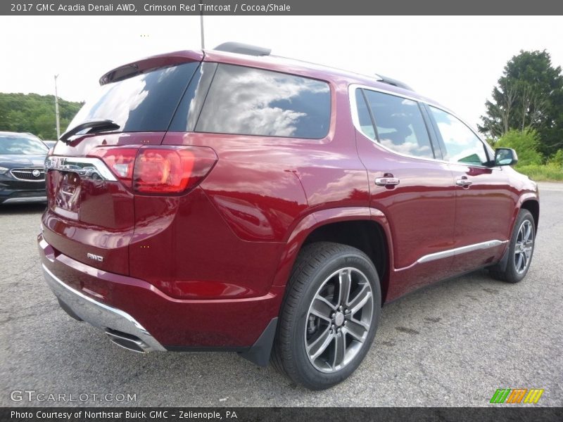 Crimson Red Tintcoat / Cocoa/Shale 2017 GMC Acadia Denali AWD