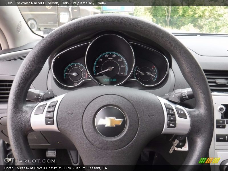 Dark Gray Metallic / Ebony 2009 Chevrolet Malibu LT Sedan