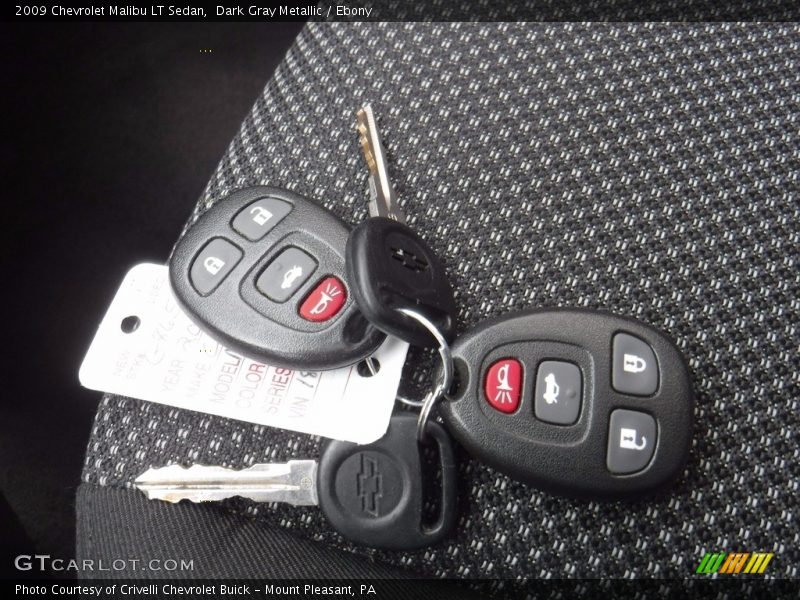 Dark Gray Metallic / Ebony 2009 Chevrolet Malibu LT Sedan