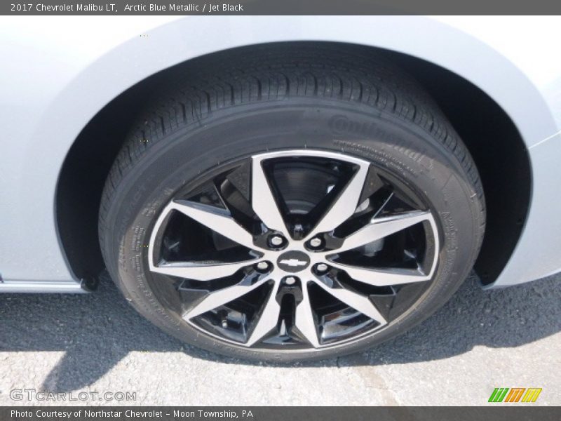 Arctic Blue Metallic / Jet Black 2017 Chevrolet Malibu LT