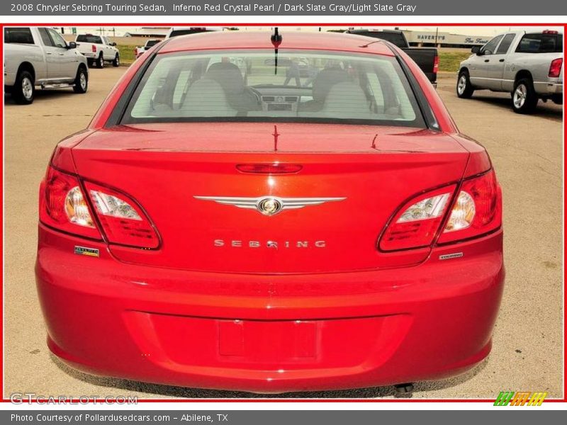 Inferno Red Crystal Pearl / Dark Slate Gray/Light Slate Gray 2008 Chrysler Sebring Touring Sedan