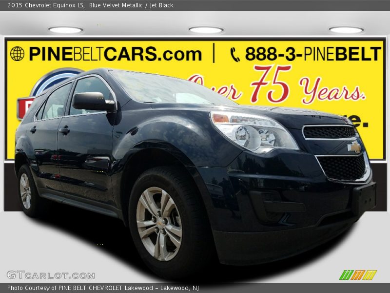 Blue Velvet Metallic / Jet Black 2015 Chevrolet Equinox LS