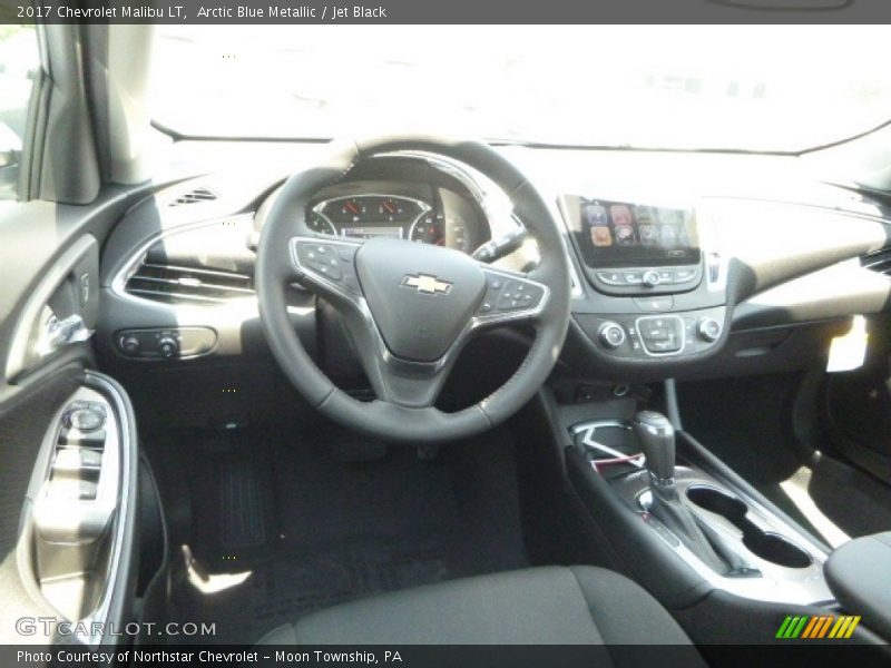 Arctic Blue Metallic / Jet Black 2017 Chevrolet Malibu LT