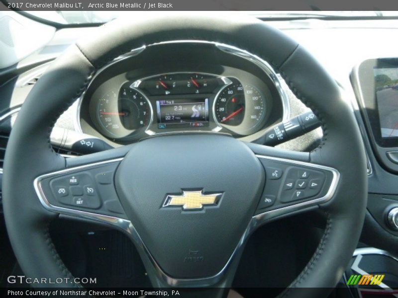 Arctic Blue Metallic / Jet Black 2017 Chevrolet Malibu LT