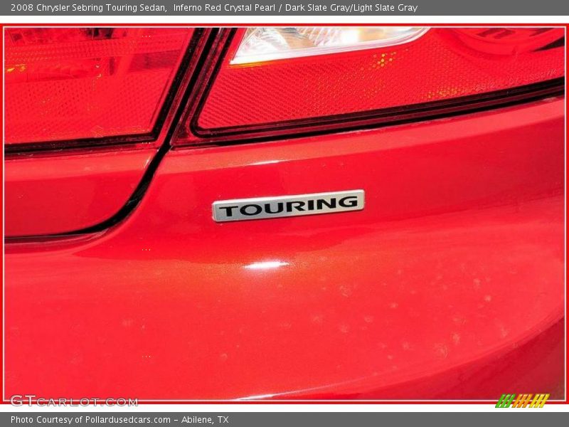 Inferno Red Crystal Pearl / Dark Slate Gray/Light Slate Gray 2008 Chrysler Sebring Touring Sedan