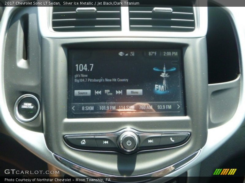 Silver Ice Metallic / Jet Black/Dark Titanium 2017 Chevrolet Sonic LT Sedan