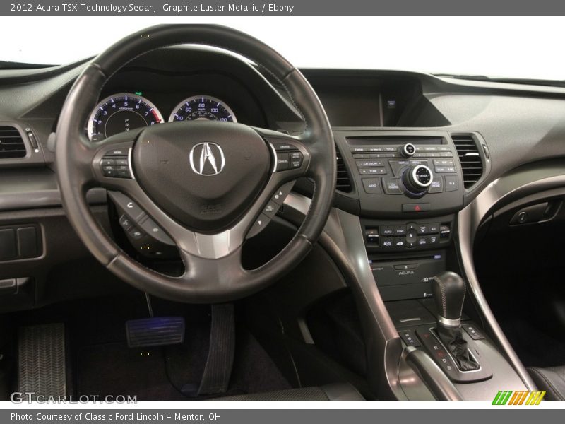 Graphite Luster Metallic / Ebony 2012 Acura TSX Technology Sedan