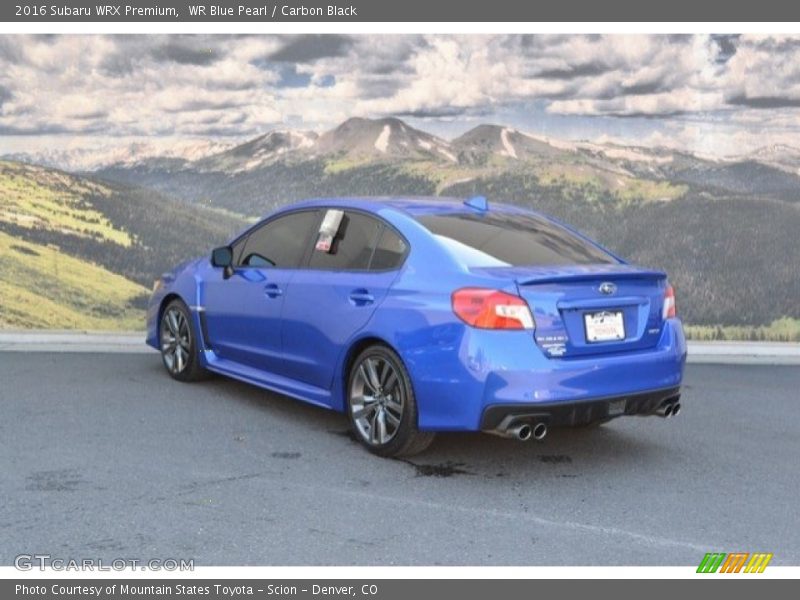WR Blue Pearl / Carbon Black 2016 Subaru WRX Premium