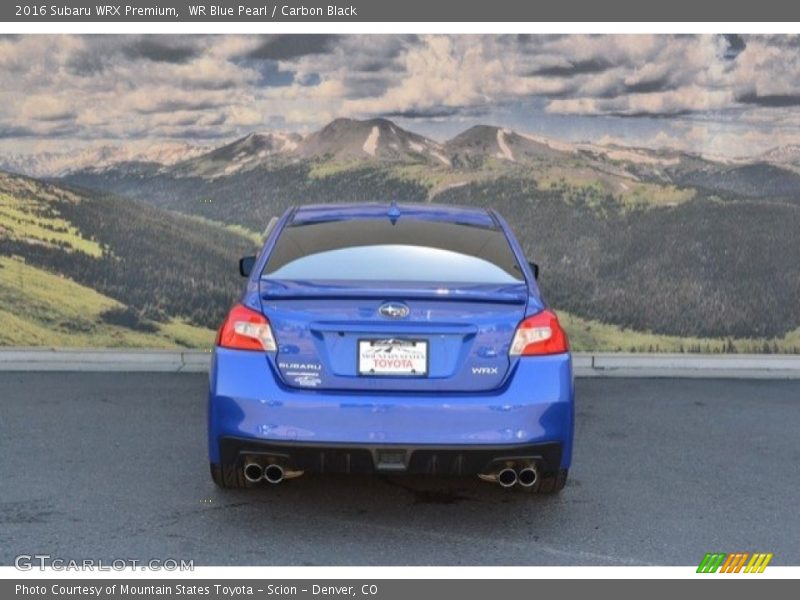 WR Blue Pearl / Carbon Black 2016 Subaru WRX Premium