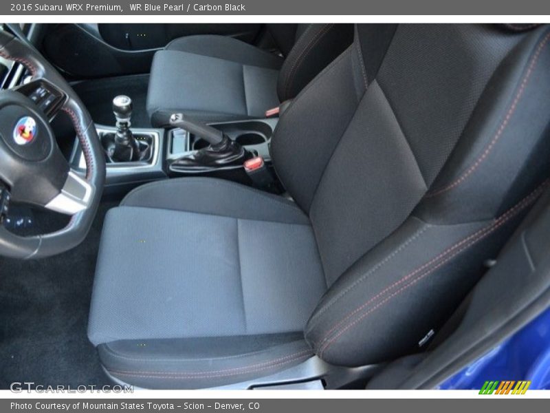 WR Blue Pearl / Carbon Black 2016 Subaru WRX Premium