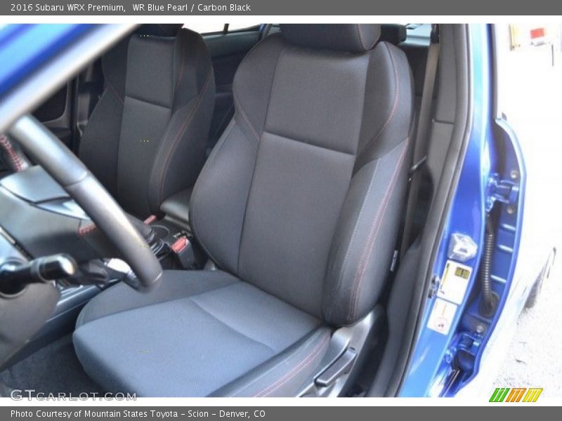 WR Blue Pearl / Carbon Black 2016 Subaru WRX Premium