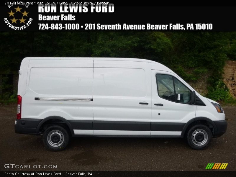 Oxford White / Pewter 2017 Ford Transit Van 350 MR Long