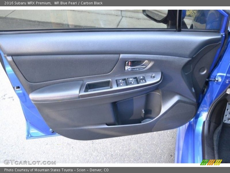 WR Blue Pearl / Carbon Black 2016 Subaru WRX Premium