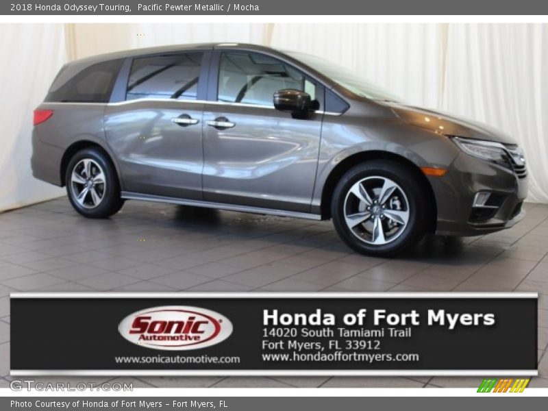 Pacific Pewter Metallic / Mocha 2018 Honda Odyssey Touring