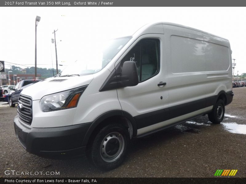 Oxford White / Pewter 2017 Ford Transit Van 350 MR Long